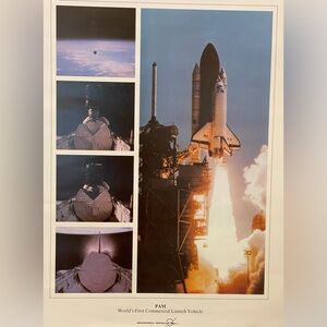 PAM World’s First Commercial Launch Vehicle, McDonnell Douglas poster (1987)